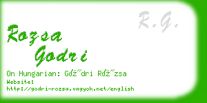 rozsa godri business card